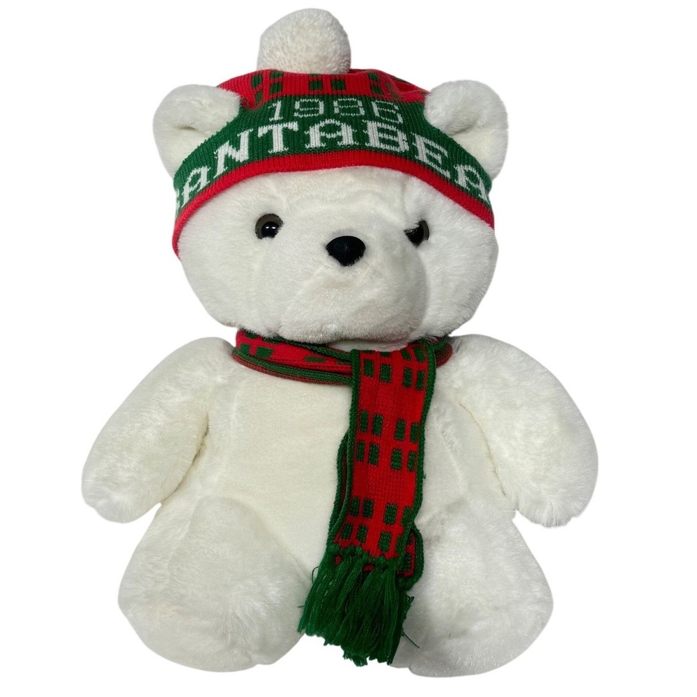 1986 SANTA BEAR Dayton Hudson Christmas Plush w/Hat/Scrf Santabear 16"